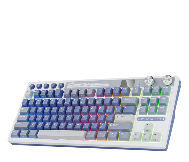 Royal Kludge RK M87 Ocean Blue Beige switch - 1455780 - zdjęcie 2